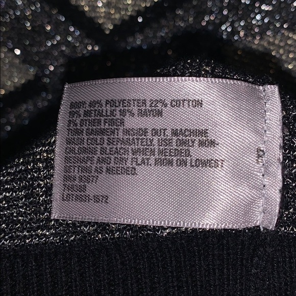 Worthington black, silver/gold metallic sweater - Picture 5 of 5